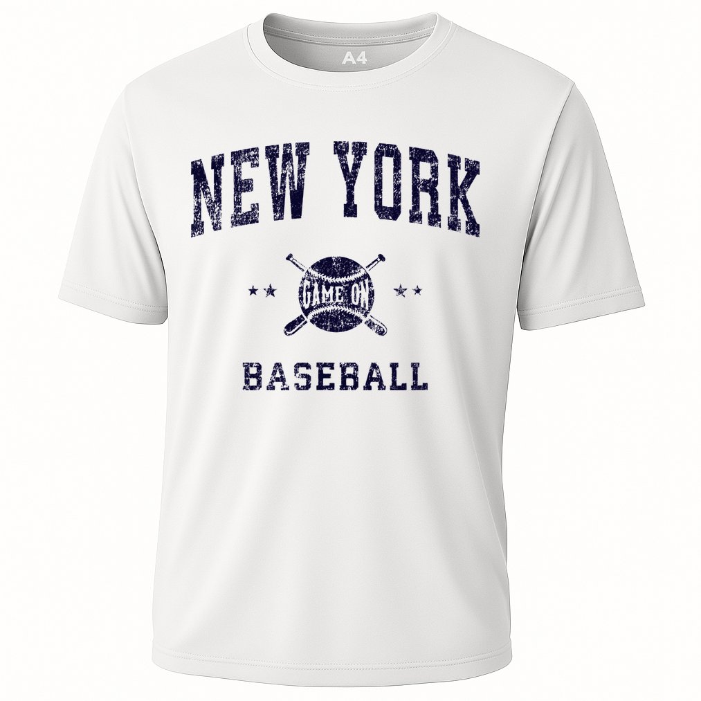 New York NY Vintage Baseball Throwback Retro Design Cooling Performance Crew T-Shirt