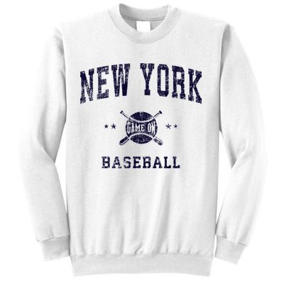 New York NY Vintage Baseball Throwback Retro Design Sweatshirt