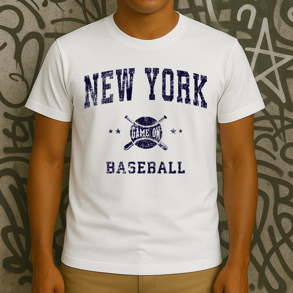 New York NY Vintage Baseball Throwback Retro Design T-Shirt