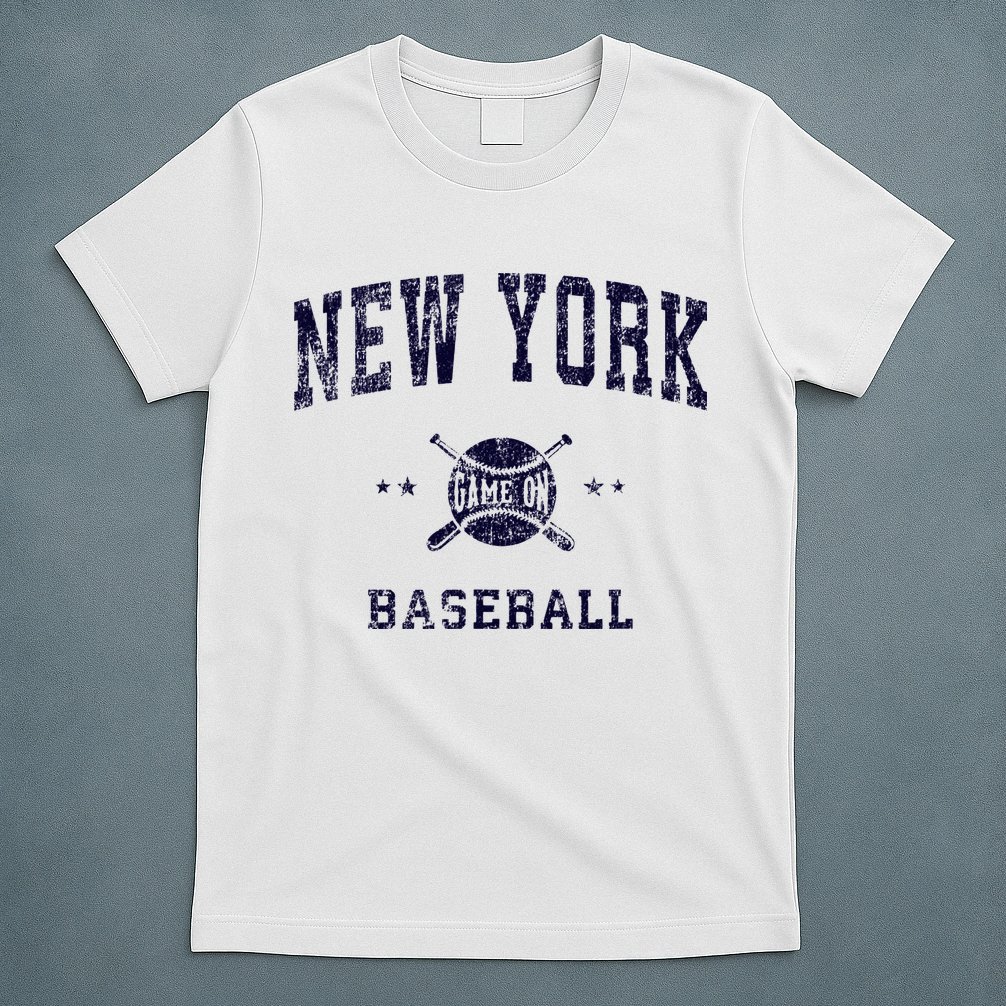 New York NY Vintage Baseball Throwback Retro Design T-Shirt