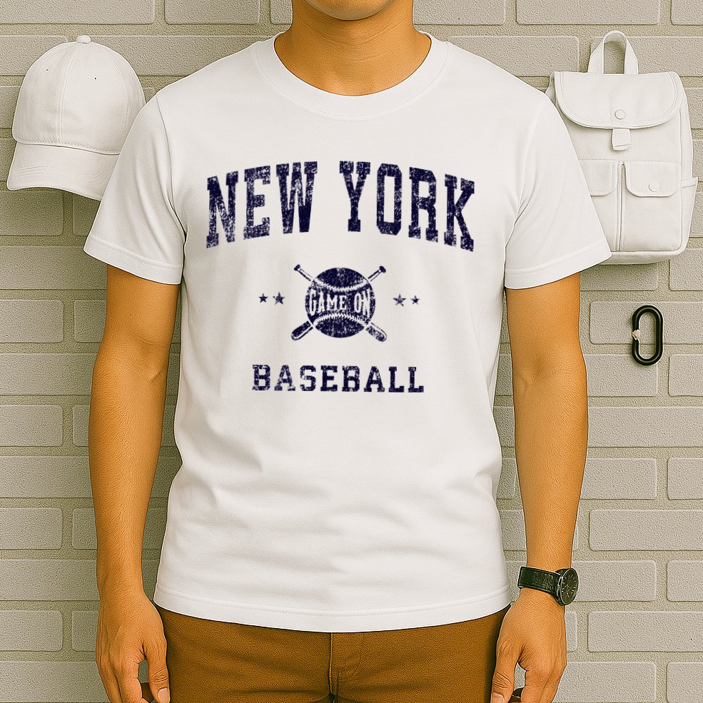 New York NY Vintage Baseball Throwback Retro Design T-Shirt