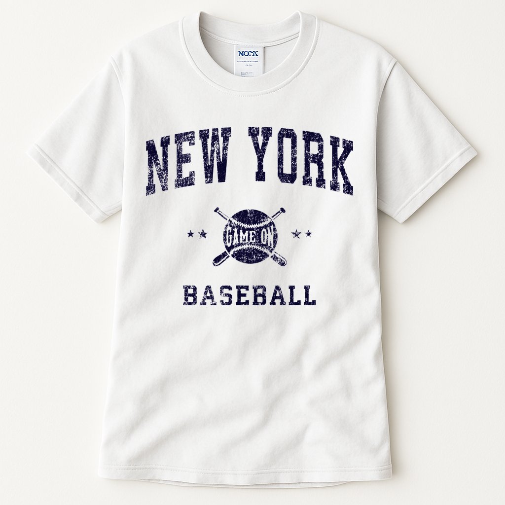 New York NY Vintage Baseball Throwback Retro Design Tall T-Shirt