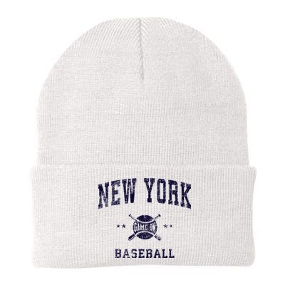 New York NY Vintage Baseball Throwback Retro Design Beanie