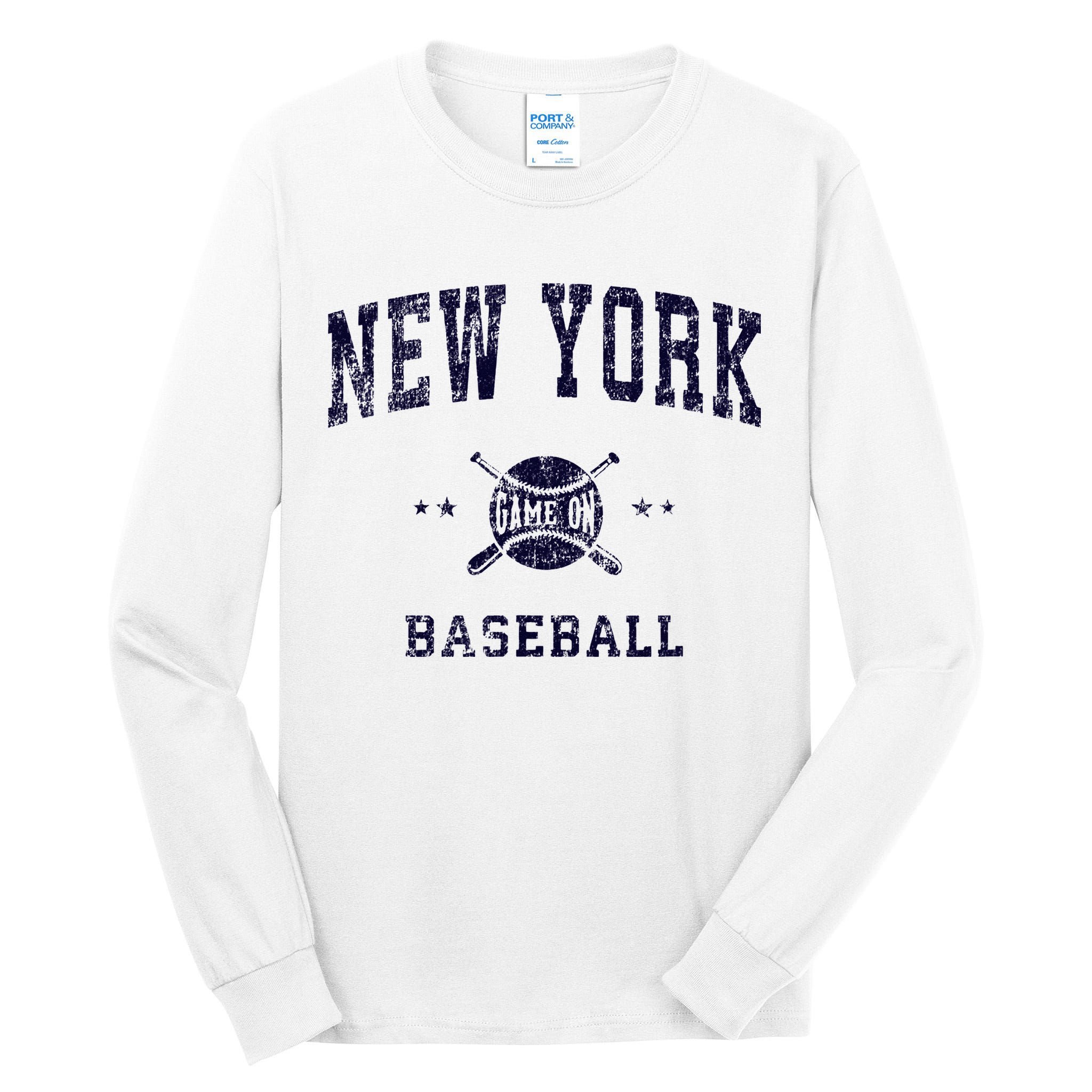 New York NY Vintage Baseball Throwback Retro Design Tall Long Sleeve T-Shirt