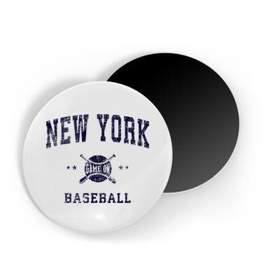 New York NY Vintage Baseball Throwback Retro Design Magnet