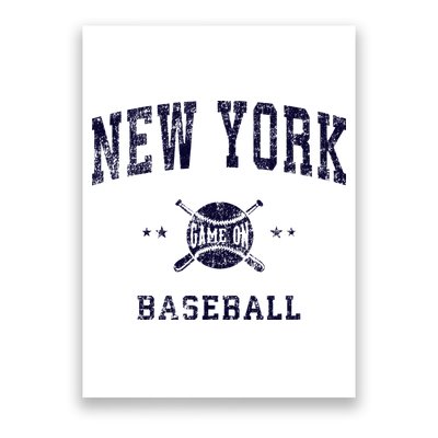 New York NY Vintage Baseball Throwback Retro Design Poster