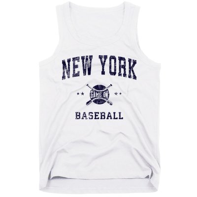 New York NY Vintage Baseball Throwback Retro Design Tank Top