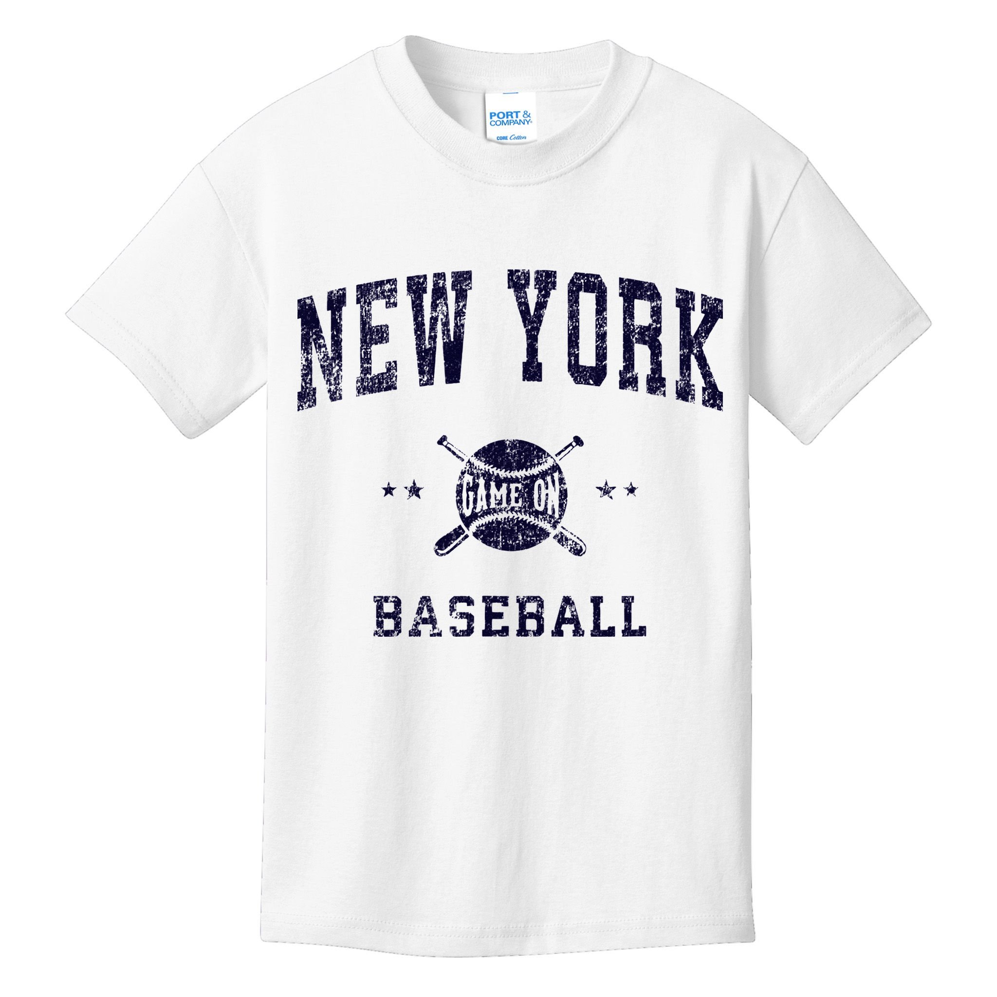 New York NY Vintage Baseball Throwback Retro Design Kids T-Shirt