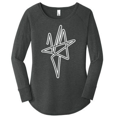 New York NY Anarchy Star Women's Perfect Tri Tunic Long Sleeve Shirt