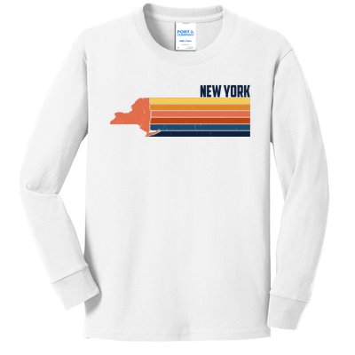 Retro Vintage New York Kids Long Sleeve Shirt