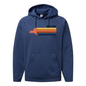 Retro Vintage New York Performance Fleece Hoodie