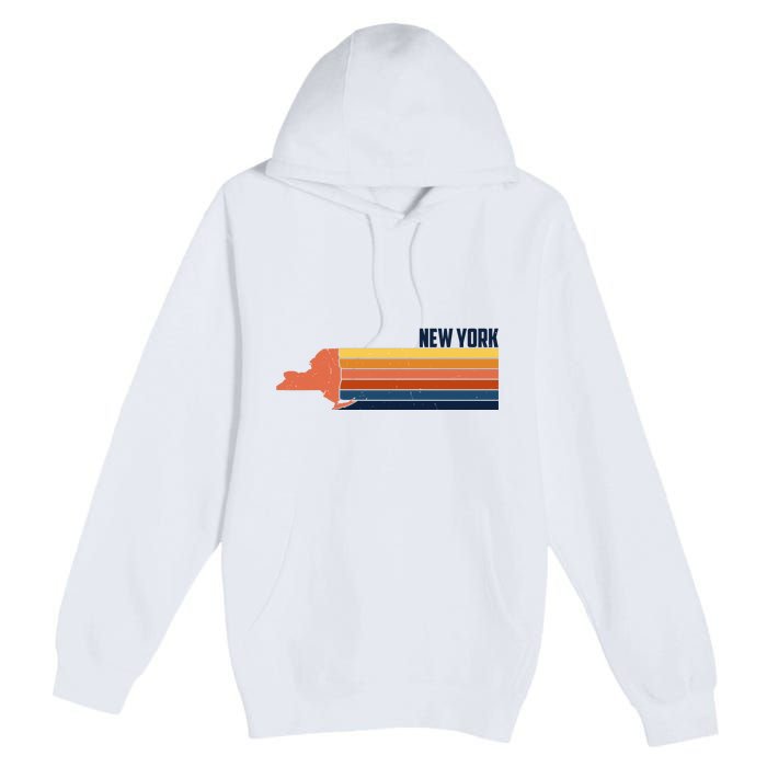 Retro Vintage New York Premium Pullover Hoodie