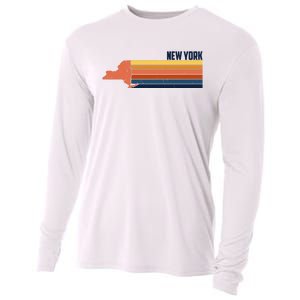 Retro Vintage New York Cooling Performance Long Sleeve Crew