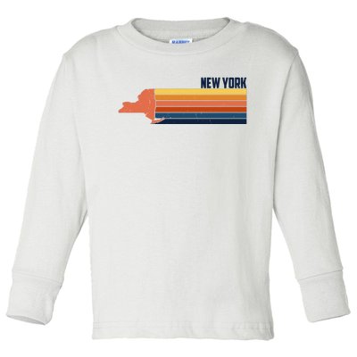 Retro Vintage New York Toddler Long Sleeve Shirt