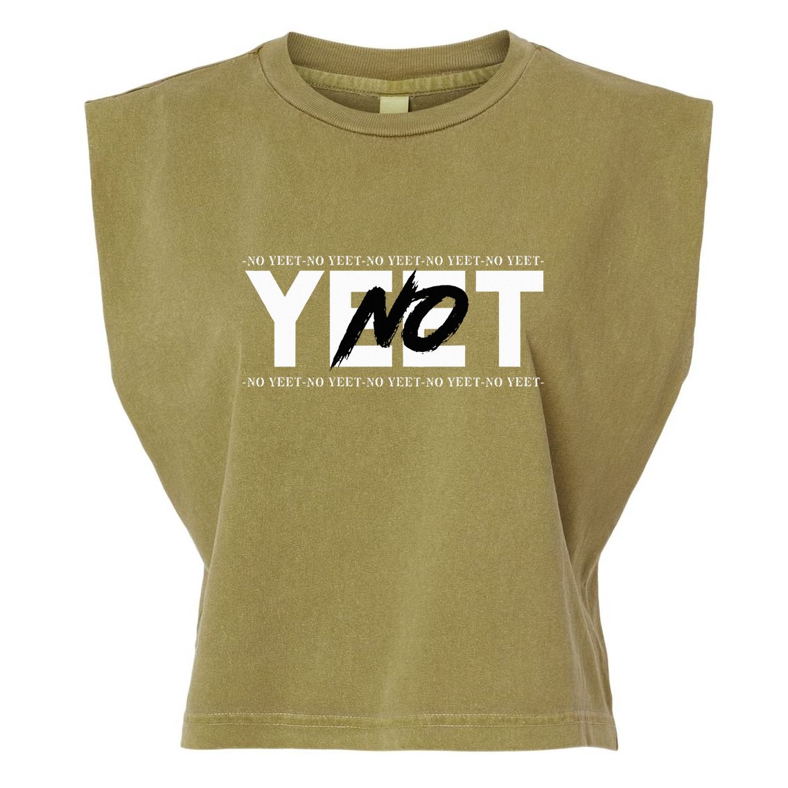 No Yeet Garment-Dyed Women's Muscle Tee