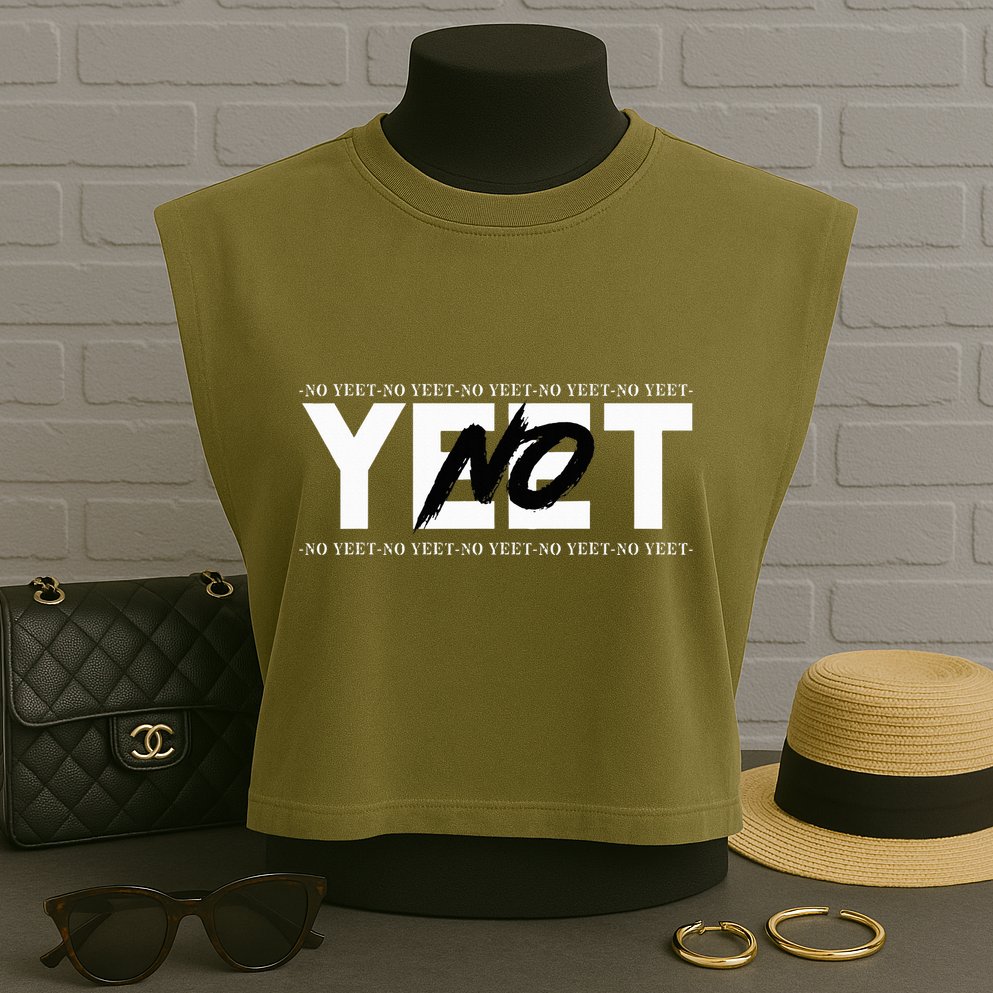No Yeet Garment-Dyed Women's Muscle Tee