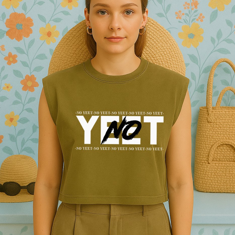 No Yeet Garment-Dyed Women's Muscle Tee
