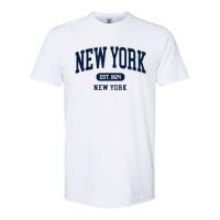 New York Ny 1624 Arched Text Retro Preppy Throwback Softstyle CVC T-Shirt