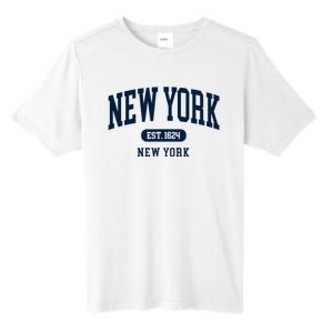 New York Ny 1624 Arched Text Retro Preppy Throwback Tall Fusion ChromaSoft Performance T-Shirt