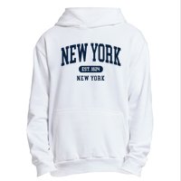 New York Ny 1624 Arched Text Retro Preppy Throwback Urban Pullover Hoodie