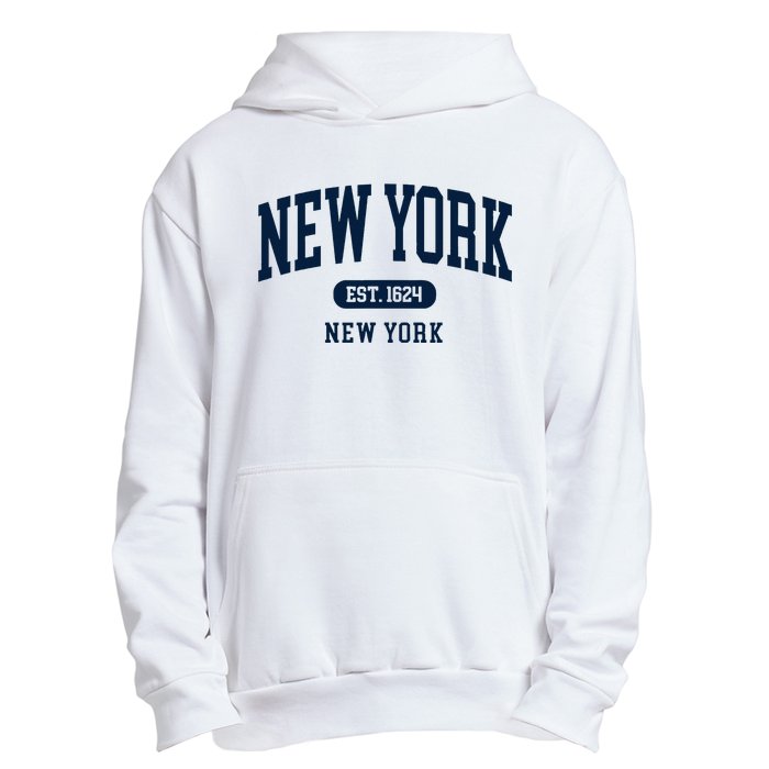 New York Ny 1624 Arched Text Retro Preppy Throwback Urban Pullover Hoodie