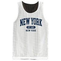 New York Ny 1624 Arched Text Retro Preppy Throwback Mesh Reversible Basketball Jersey Tank