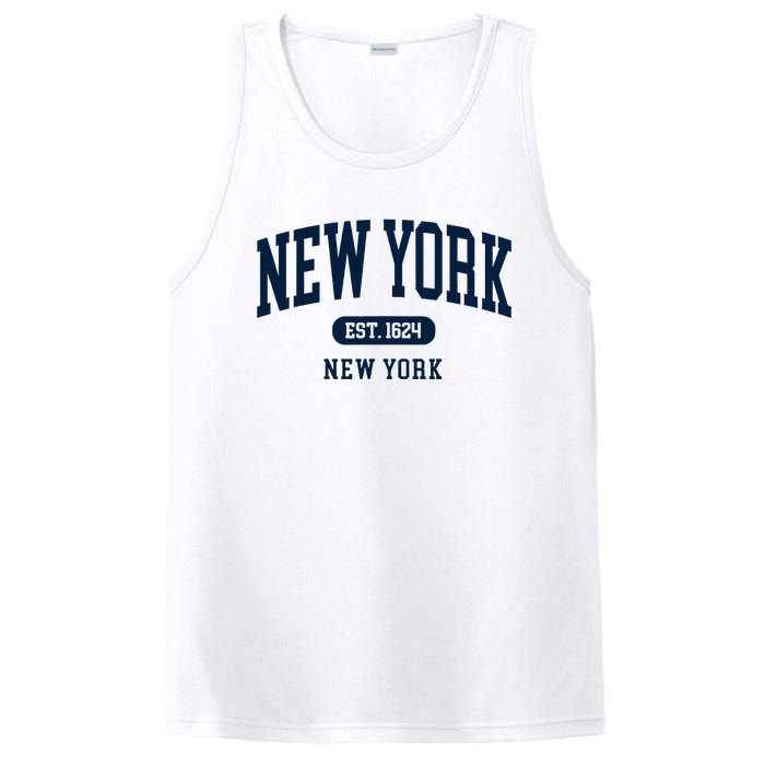 New York Ny 1624 Arched Text Retro Preppy Throwback PosiCharge Competitor Tank