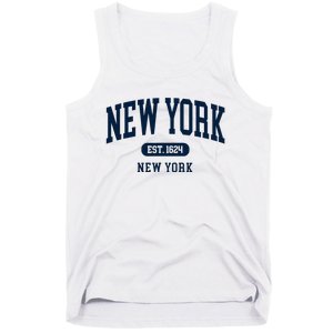 New York Ny 1624 Arched Text Retro Preppy Throwback Tank Top