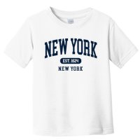 New York Ny 1624 Arched Text Retro Preppy Throwback Toddler T-Shirt