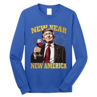 New Year New America Happy New Year Party 2025 Trump Long Sleeve Shirt