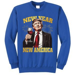 New Year New America Happy New Year Party 2025 Trump Sweatshirt