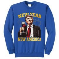 New Year New America Happy New Year Party 2025 Trump Sweatshirt