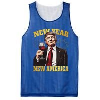 New Year New America Happy New Year Party 2025 Trump Mesh Reversible Basketball Jersey Tank