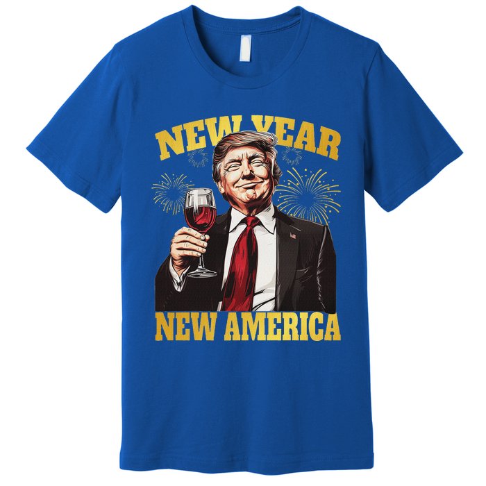 New Year New America Happy New Year Party 2025 Trump Premium T-Shirt