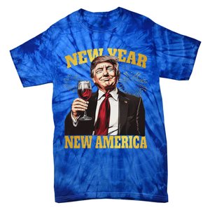 New Year New America Happy New Year Party 2025 Trump Tie-Dye T-Shirt