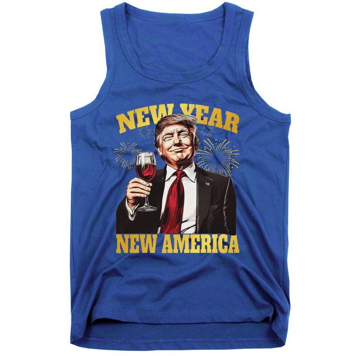 New Year New America Happy New Year Party 2025 Trump Tank Top