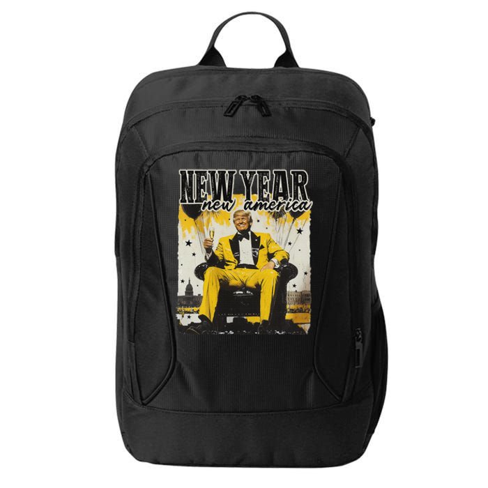 New Year New Hope 2025 Donald Trump Disco Ball Hello 2025 City Backpack