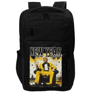 New Year New Hope 2025 Donald Trump Disco Ball Hello 2025 Impact Tech Backpack