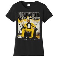 New Year New Hope 2025 Donald Trump Disco Ball Hello 2025 Women's T-Shirt