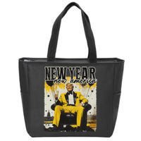 New Year New Hope 2025 Donald Trump Disco Ball Hello 2025 Zip Tote Bag