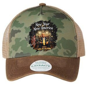 New Year New America Happy New Year Party 2025 Trump Legacy Tie Dye Trucker Hat