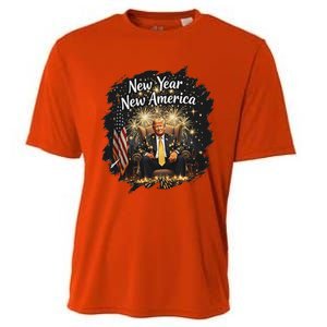 New Year New America Happy New Year Party 2025 Trump Cooling Performance Crew T-Shirt