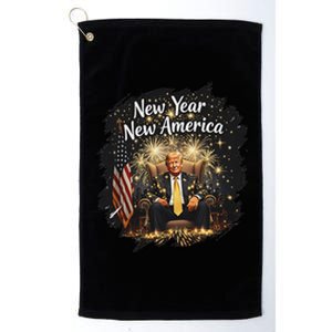 New Year New America Happy New Year Party 2025 Trump Platinum Collection Golf Towel