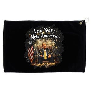 New Year New America Happy New Year Party 2025 Trump Grommeted Golf Towel