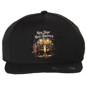 New Year New America Happy New Year Party 2025 Trump Wool Snapback Cap