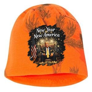 New Year New America Happy New Year Party 2025 Trump Kati - Camo Knit Beanie