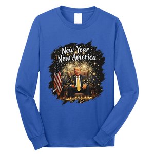 New Year New America Happy New Year Party 2025 Trump Long Sleeve Shirt