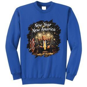 New Year New America Happy New Year Party 2025 Trump Sweatshirt