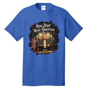 New Year New America Happy New Year Party 2025 Trump Tall T-Shirt