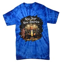 New Year New America Happy New Year Party 2025 Trump Tie-Dye T-Shirt